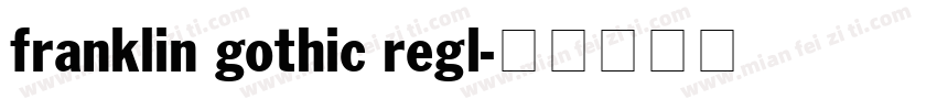 franklin gothic regl字体转换